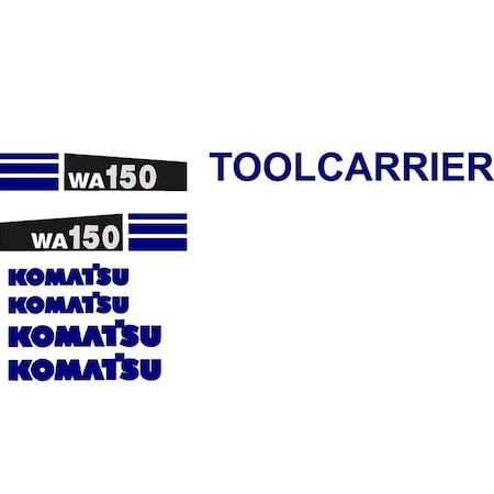 Aftermarket Komatsu Wheel Loader Wa150 Decal Set W/ One 1 Tool Carrier Decal KOMWA150-5T1DECALSET
